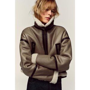 ZARA SHORT DOUBLE-FACED JACKET